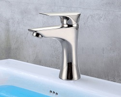 Vòi Lavabo nóng lạnh (Trụ tròn nhỏ, lượn sóng) Hợp kim - Hàng Cao cấp ITALIA